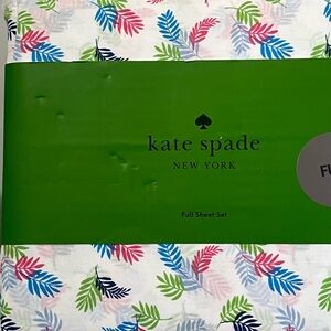 Kate Spade tropical leaf print full sheet set